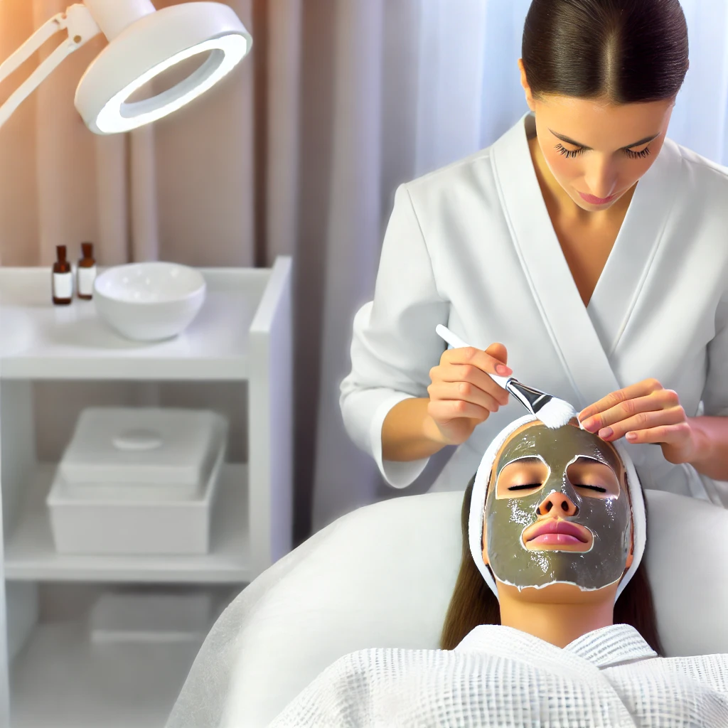 Esthiderm facial with lifting mask